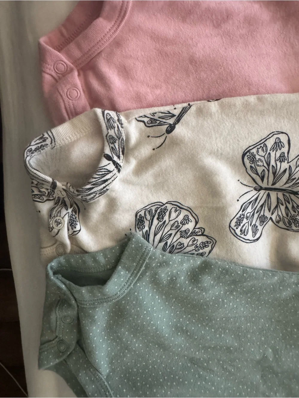 Carter’s Baby Girl Bodysuits Newborn 100% Cotton